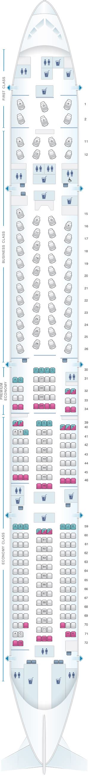 Seat Map Cathay Pacific Airways Boeing B777 300 (77H).
